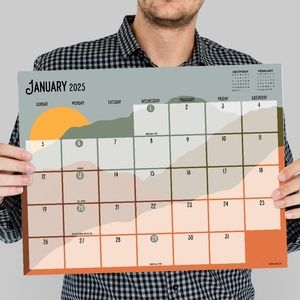 2025 Landscapes Medium Desk Pad Monthly Blotter Calendar